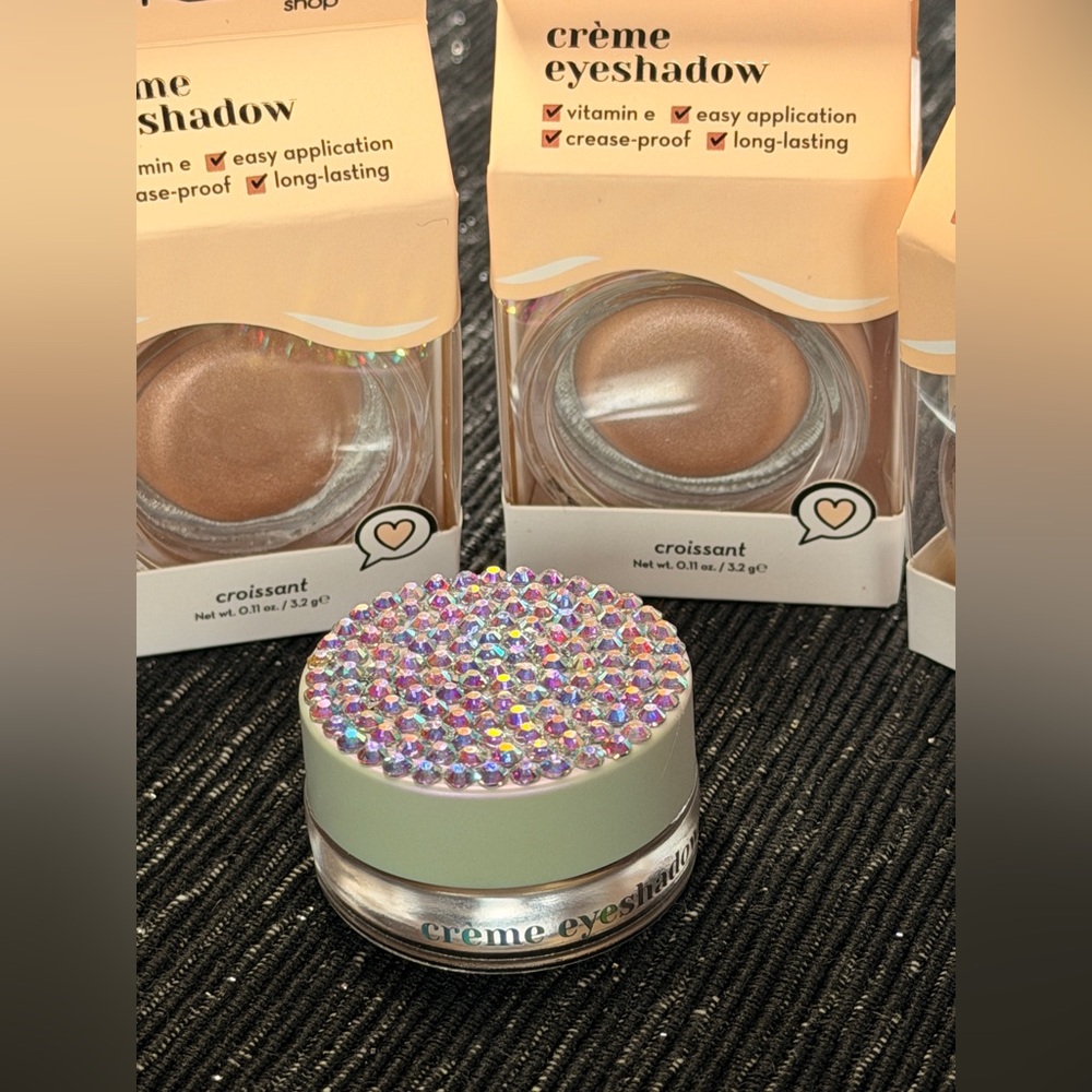 The Crème Shop Crème Eyeshadow Croissant Blinged Out! Rhinestones Bedazzled NEW